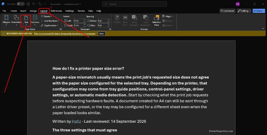 How to Set Paper Size in Word, Excel, PowerPoint and PDF